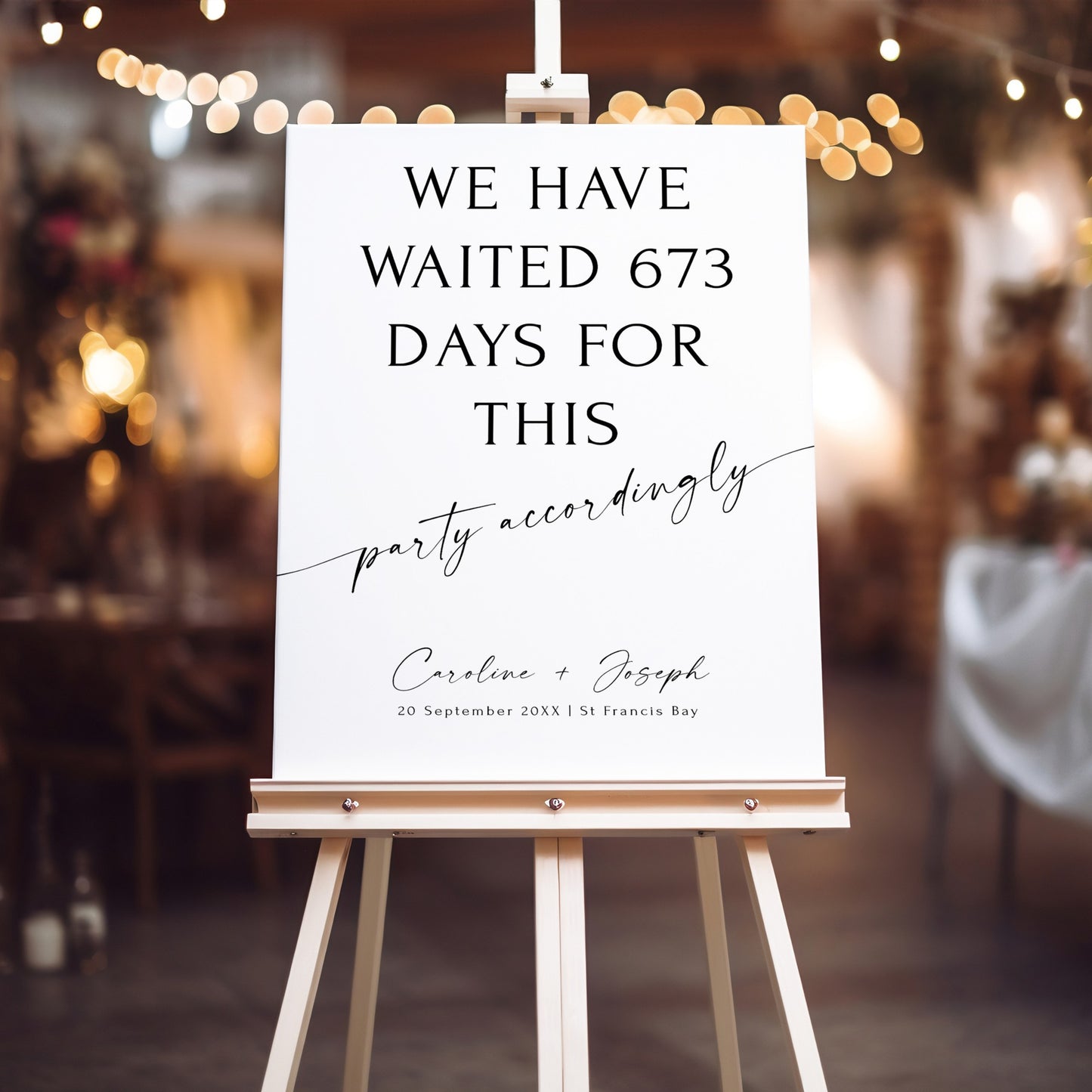 Party Accordingly Wedding Welcome Sign Template