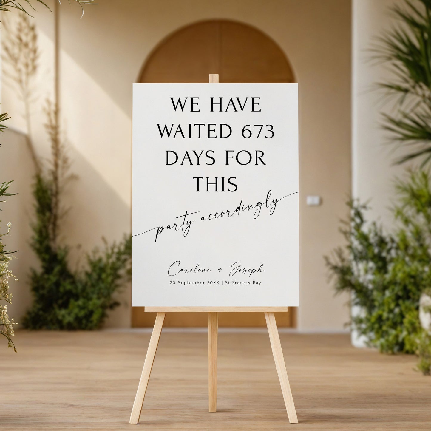 Party Accordingly Wedding Welcome Sign Template
