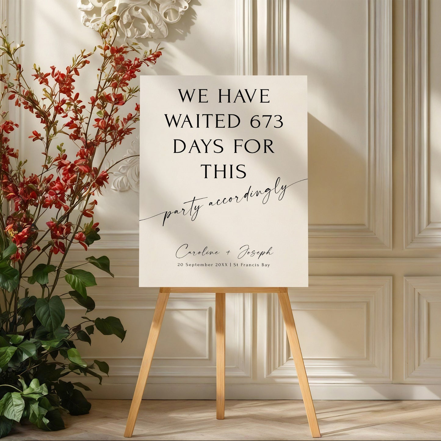 Party Accordingly Wedding Welcome Sign Template