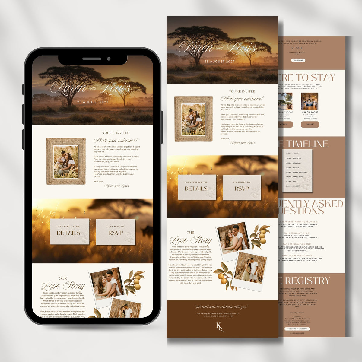 Marula Wedding Website