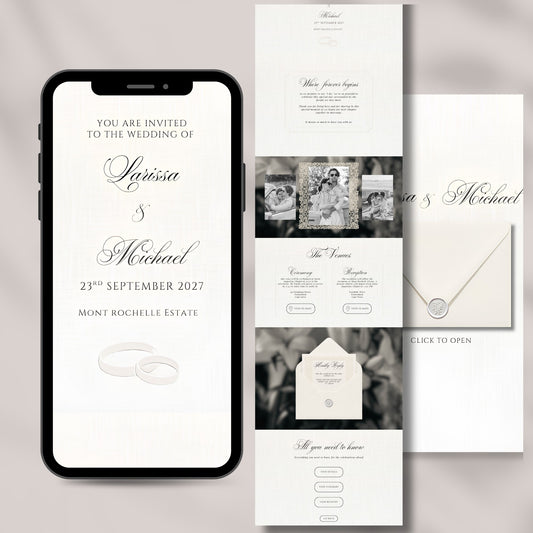 Classic Ivory Wedding Website Template