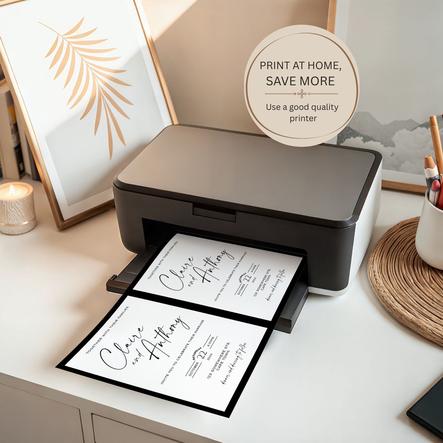 Black & White Invitation Template