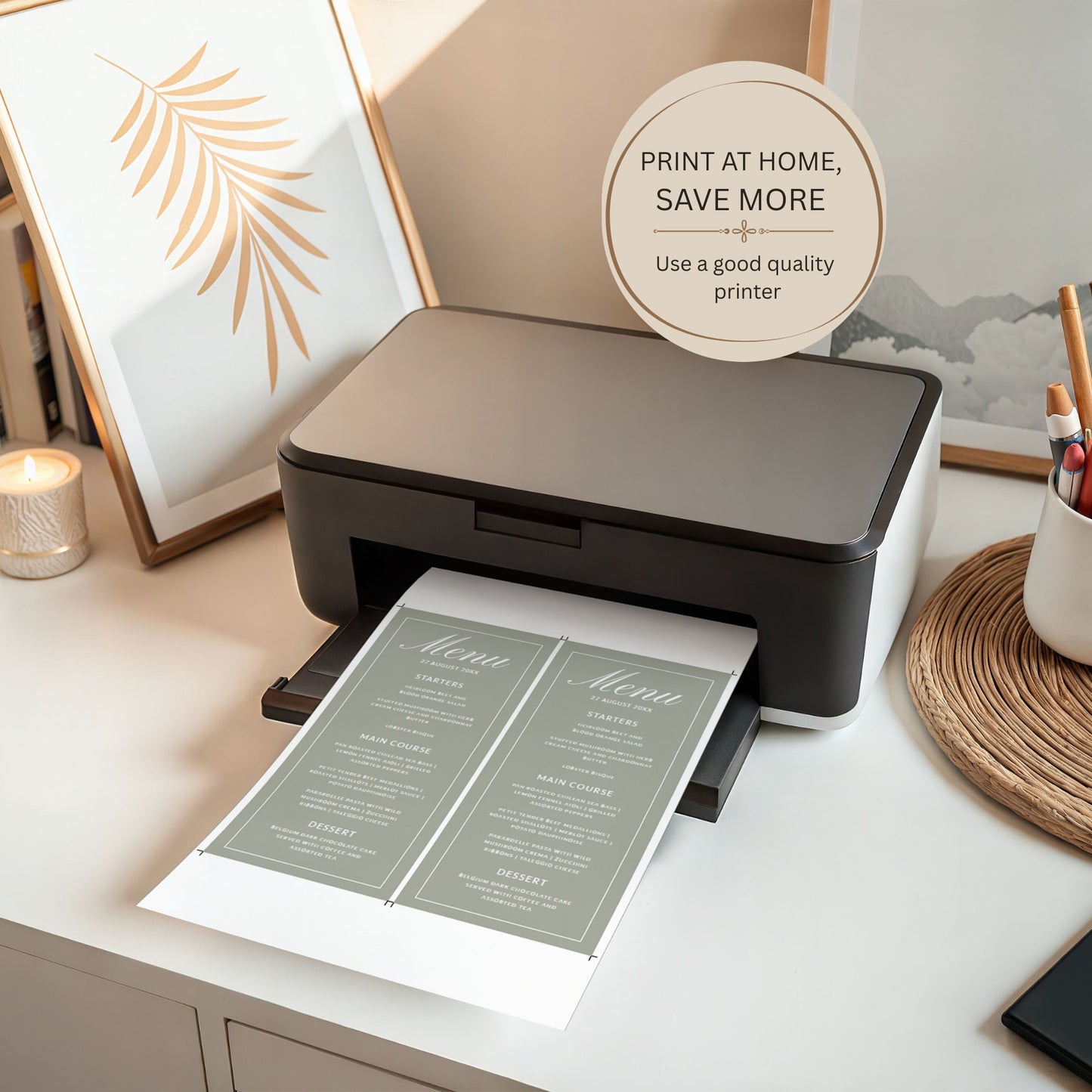 Soft Sage Menu Template