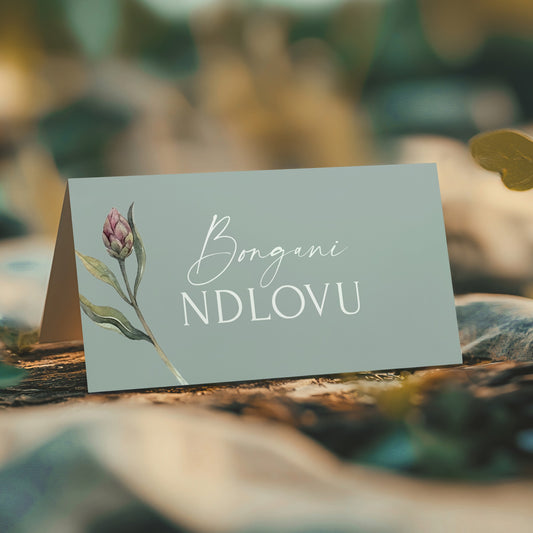 Protea Place Card template