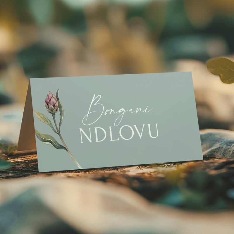 Protea Place Card template