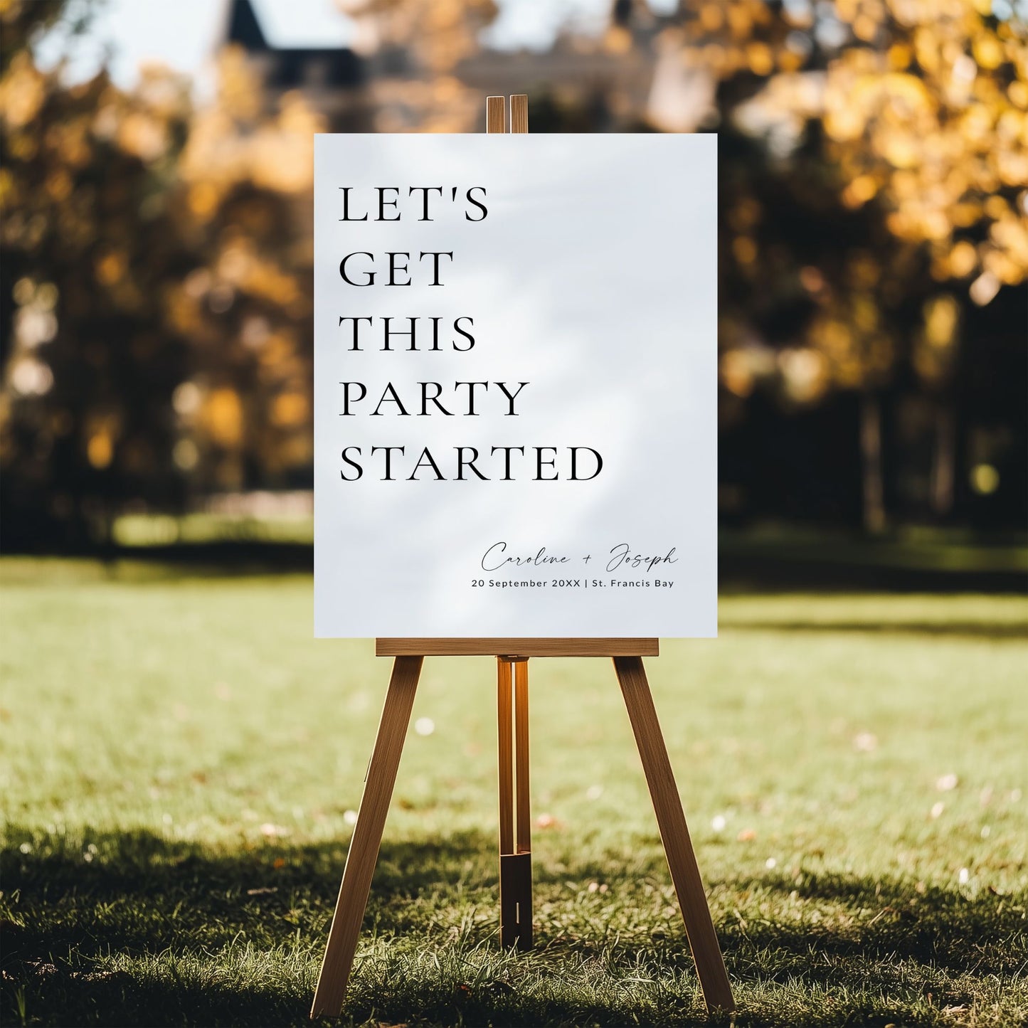 Let’s Get This Party Started Wedding Welcome Sign Template