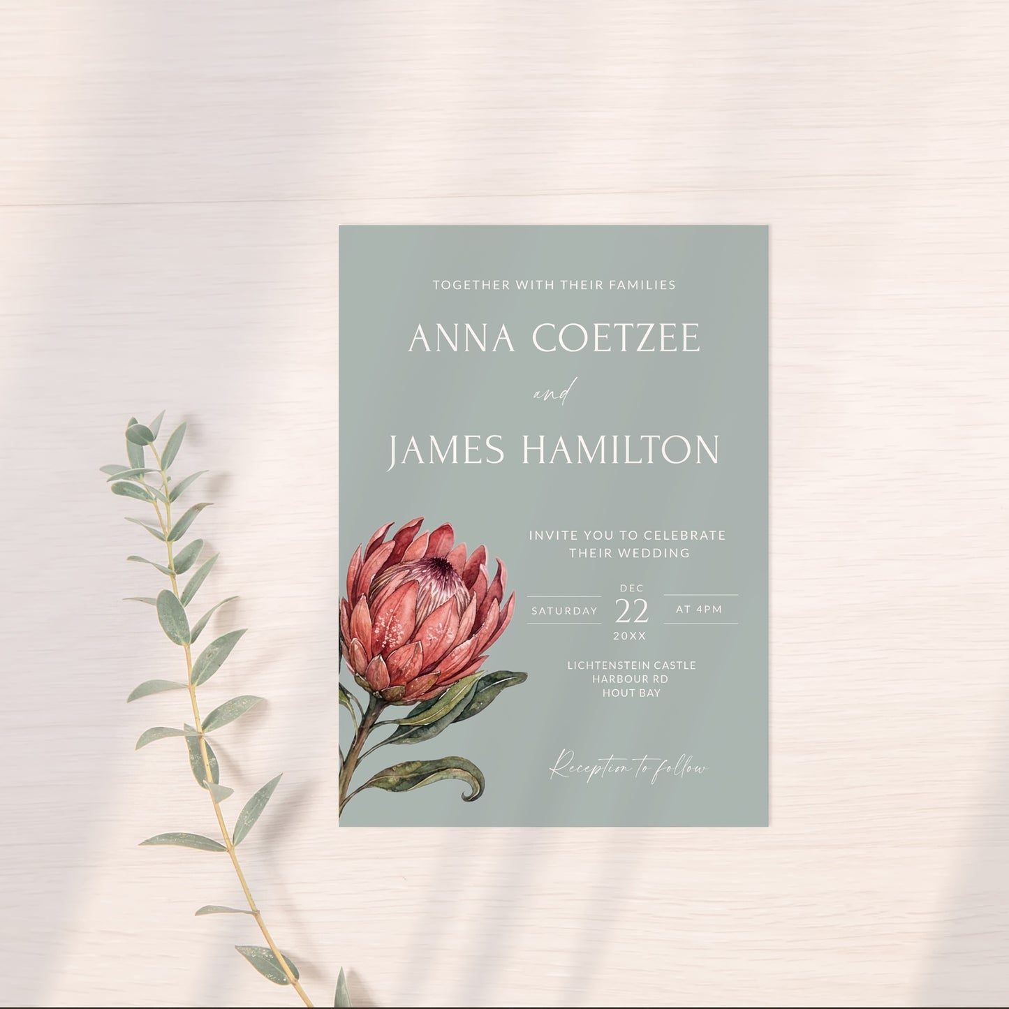 Protea Invitation Template