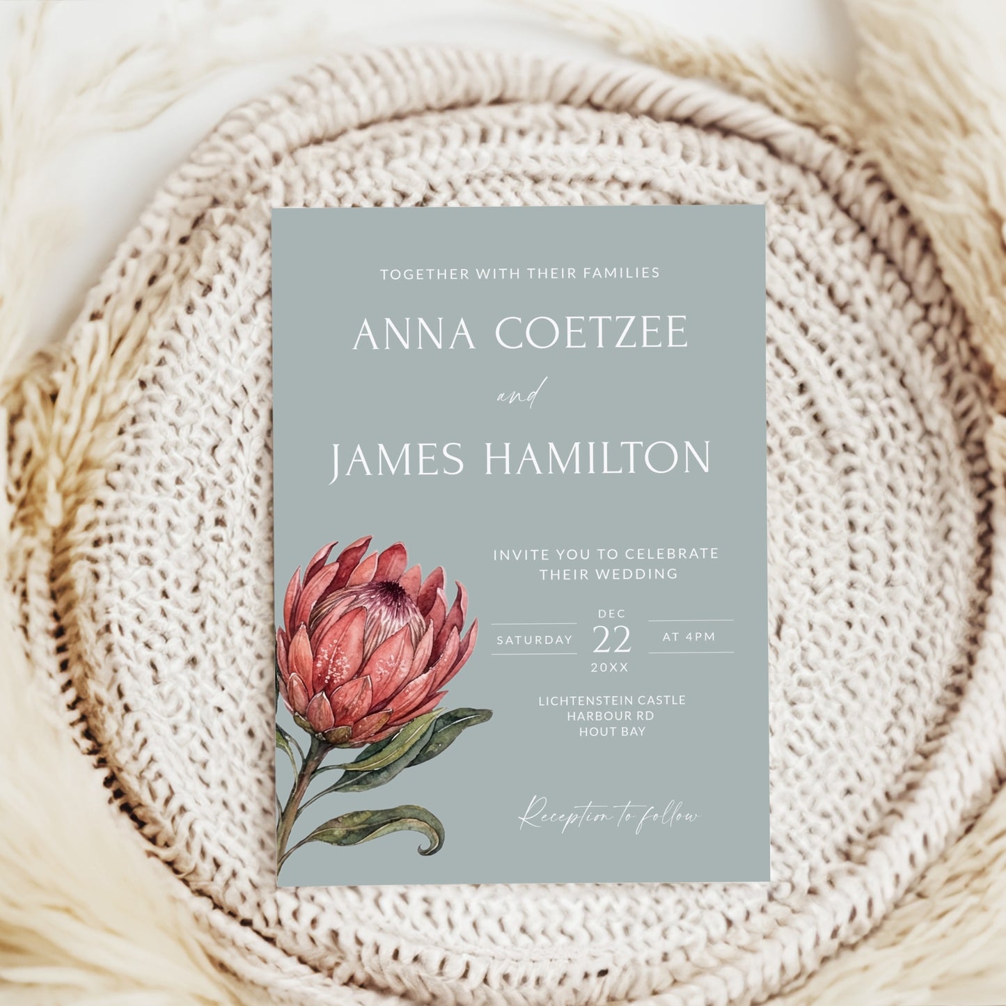 Protea Invitation Template