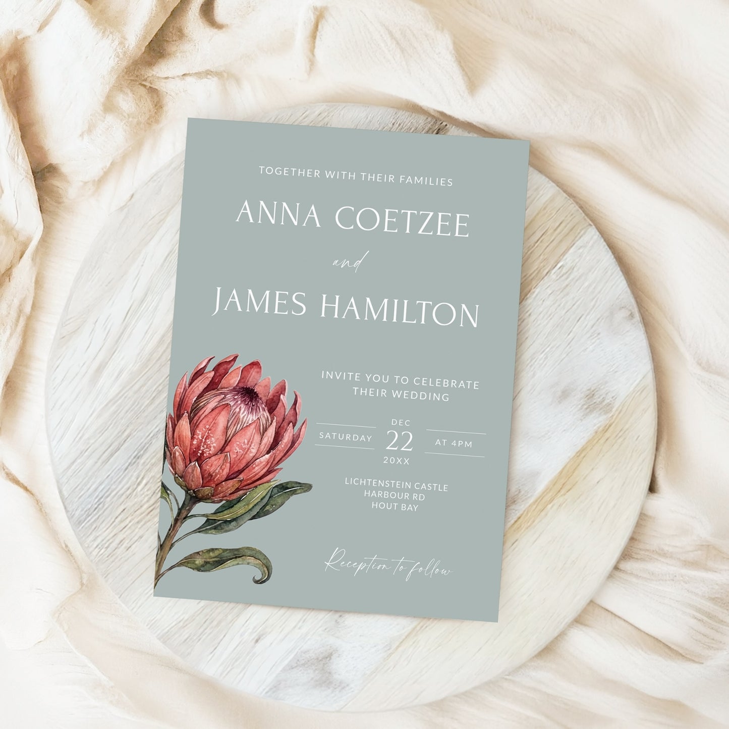 Protea Invitation Template