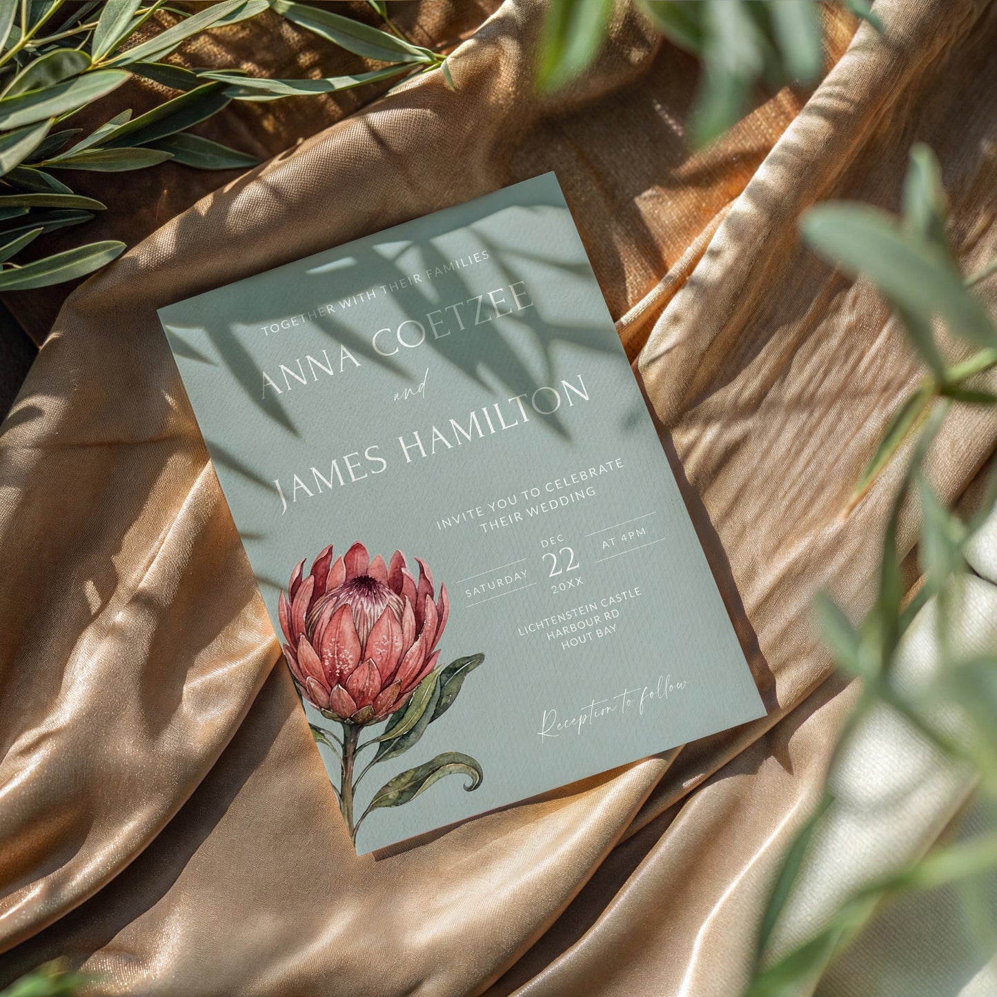 Protea Invitation Template
