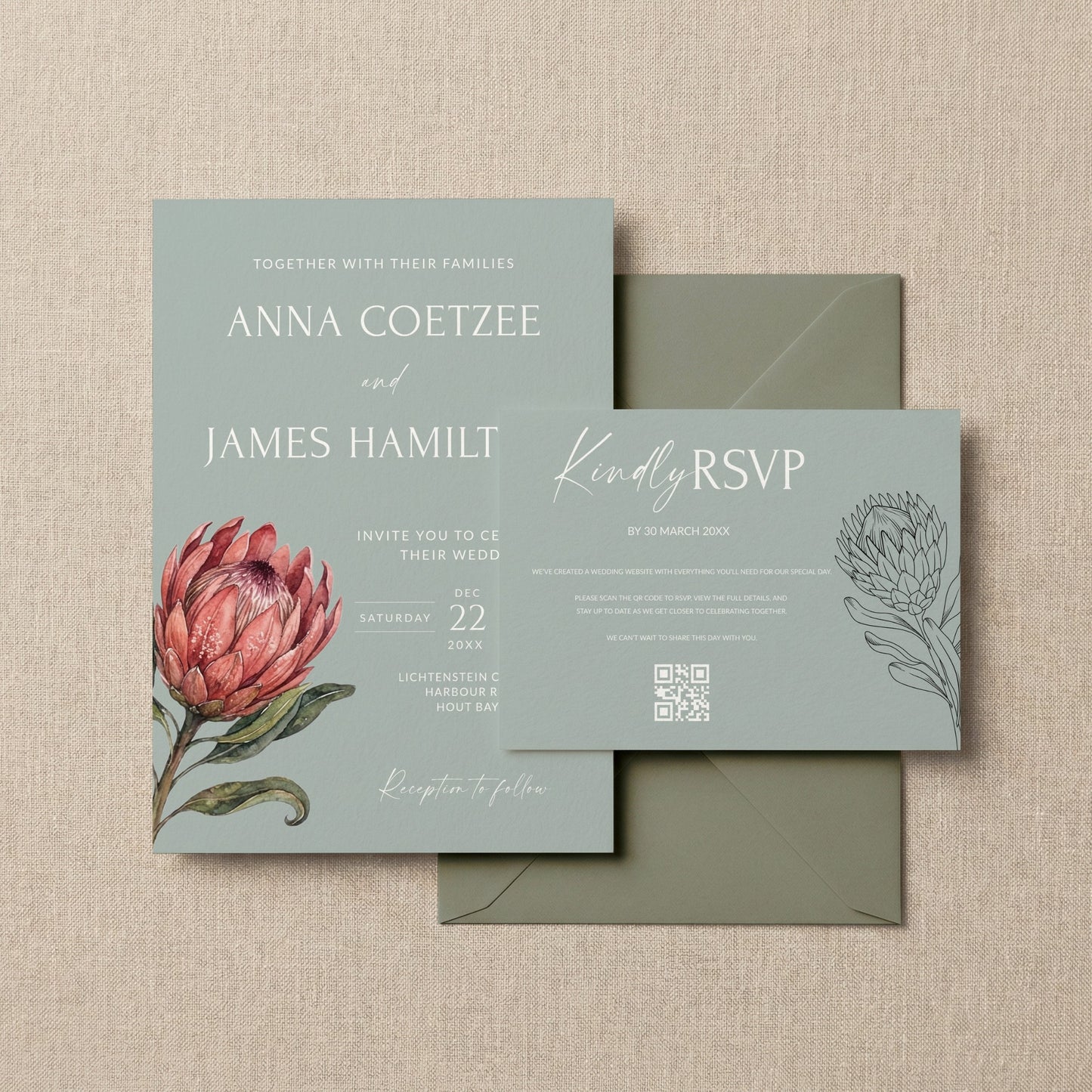 Protea Invitation Template