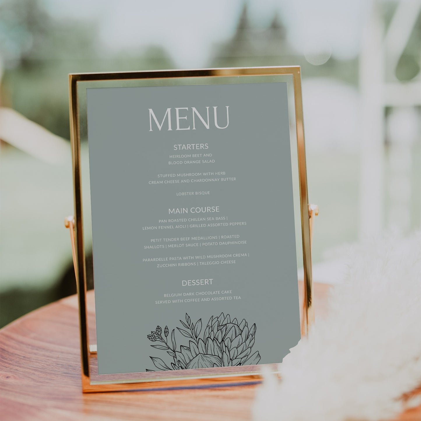 Protea Menu Template