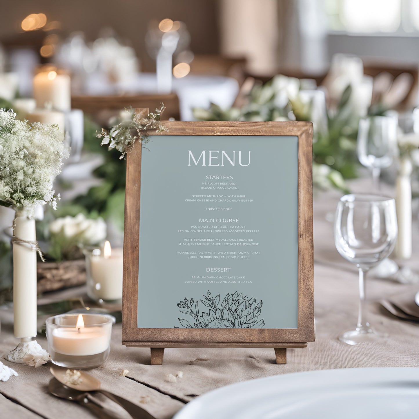 Protea Menu Template
