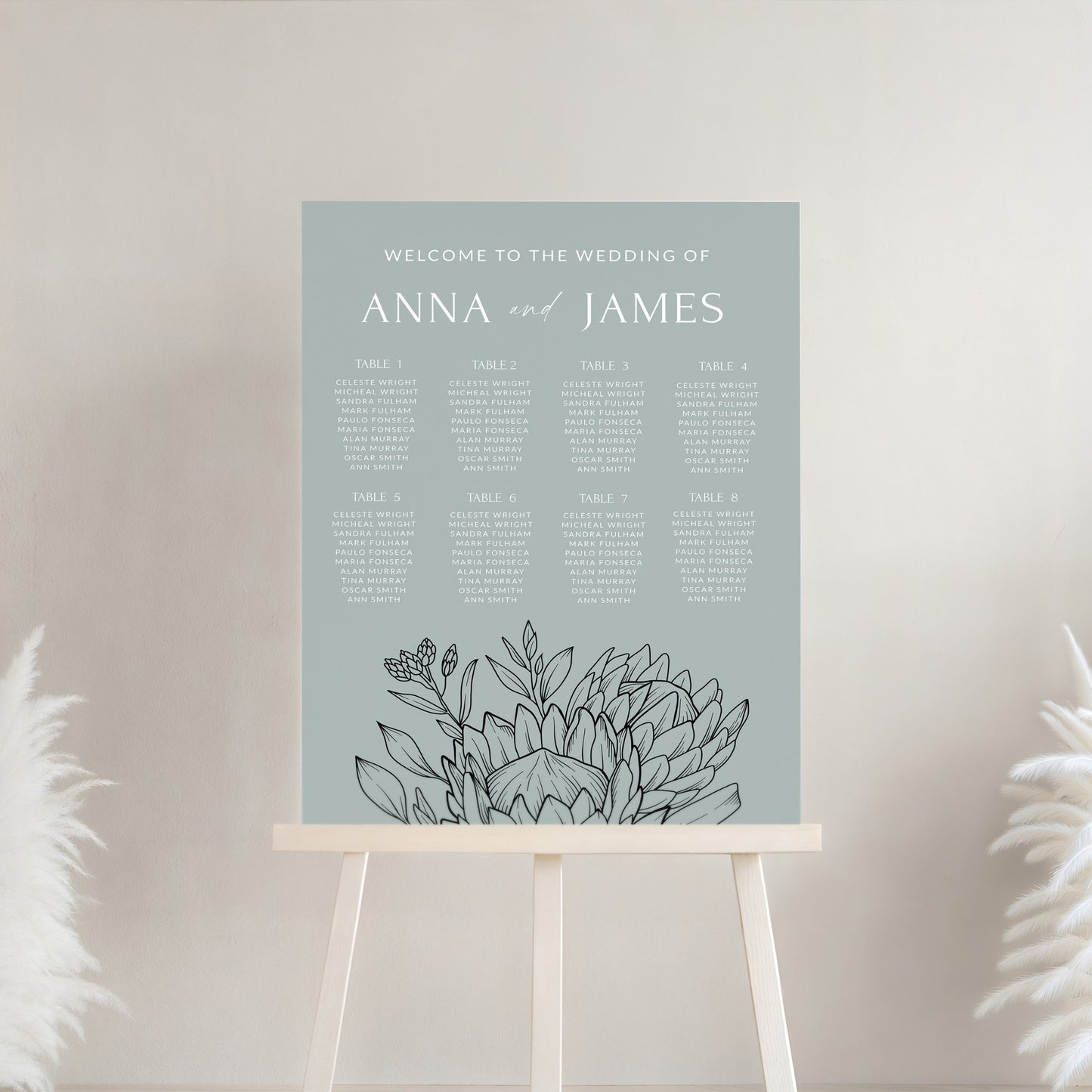 Protea Seating Chart template