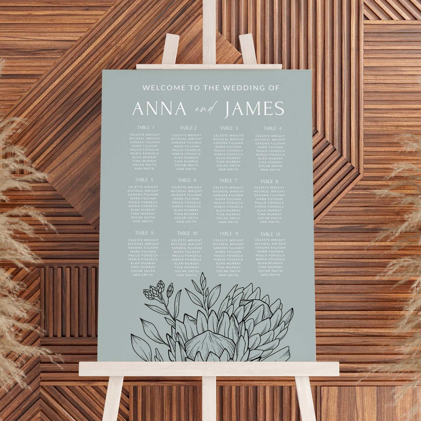 Protea Seating Chart template