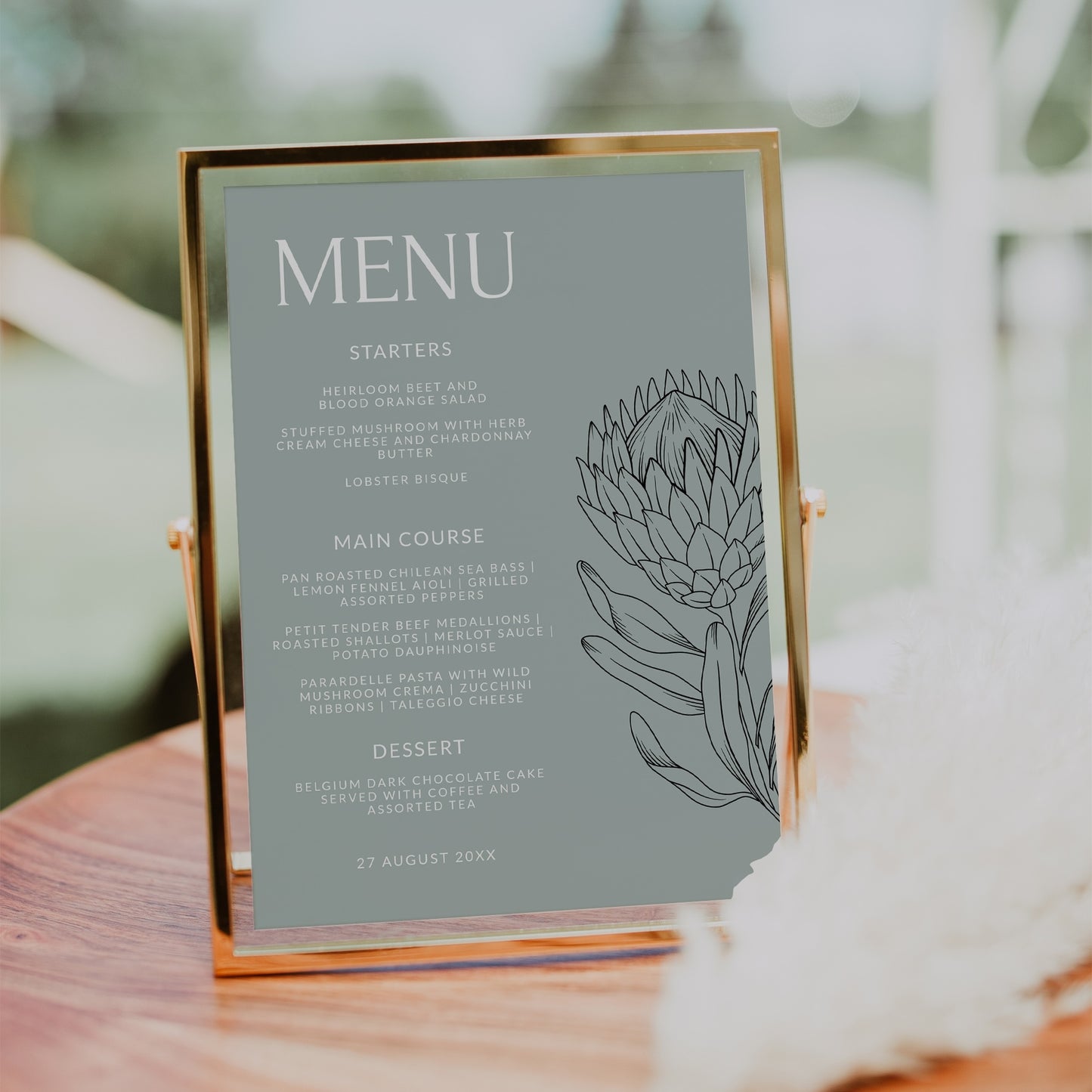 Protea Menu Template