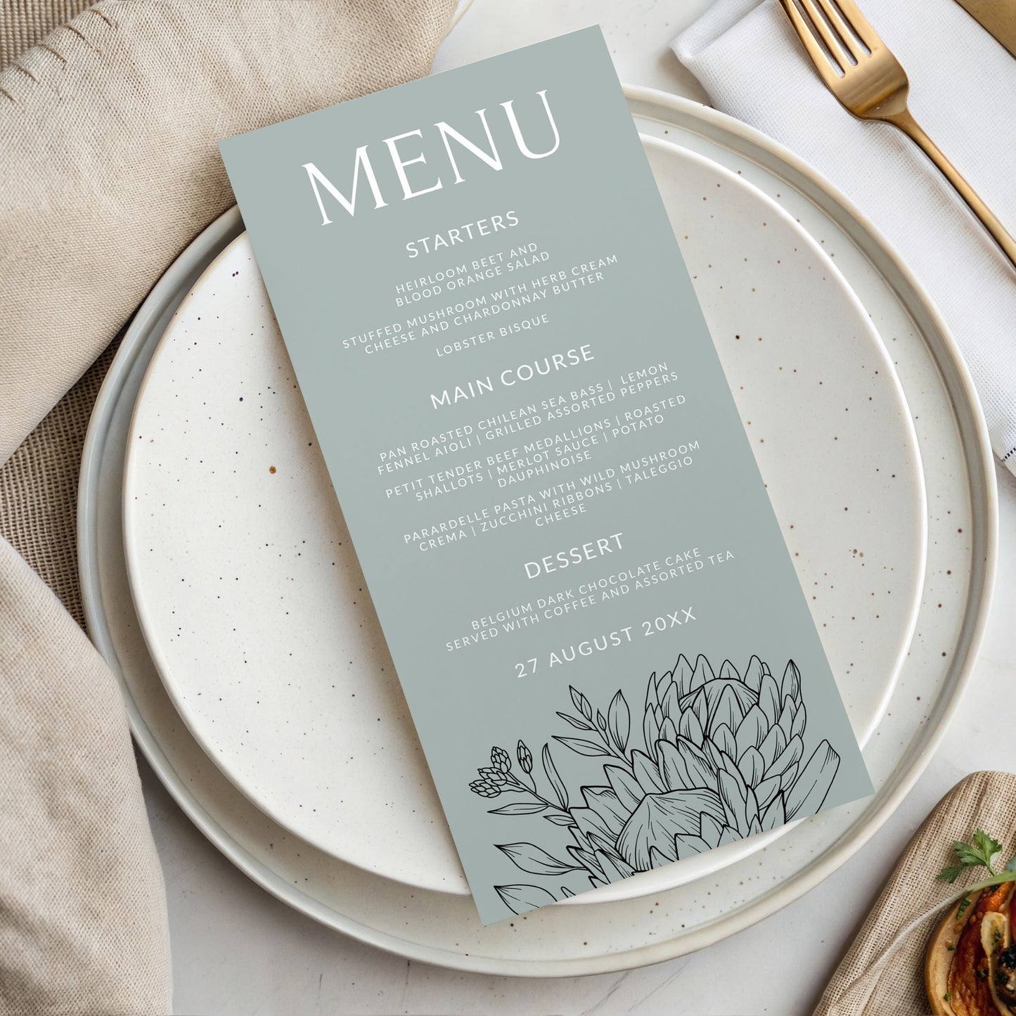 Protea Wedding Stationery Essentials Set