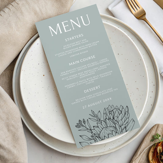 Protea Menu Template