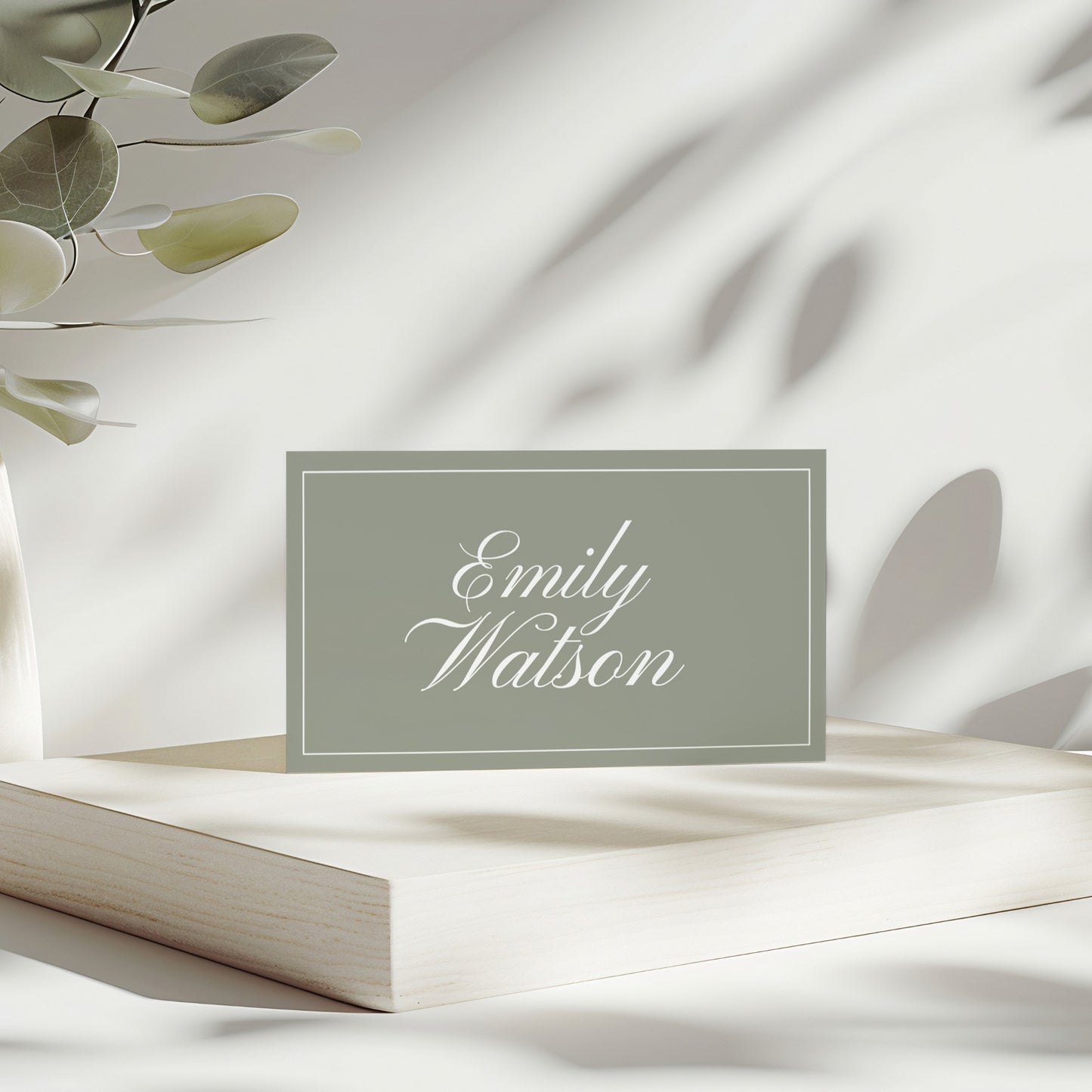 Soft Sage Place Card template