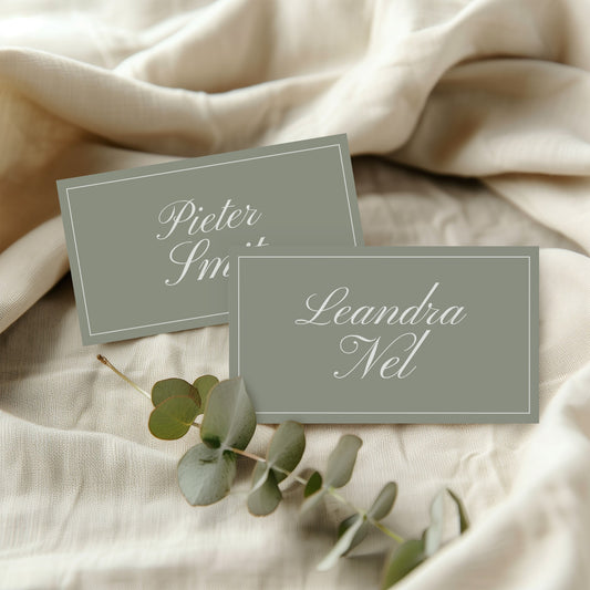 Soft Sage Place Card template