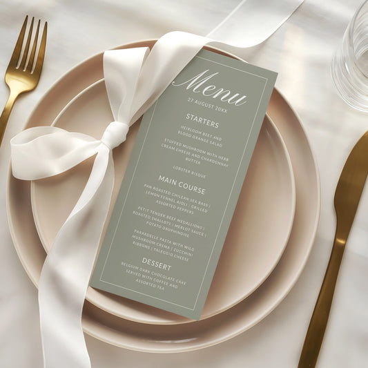 Soft Sage Menu Template