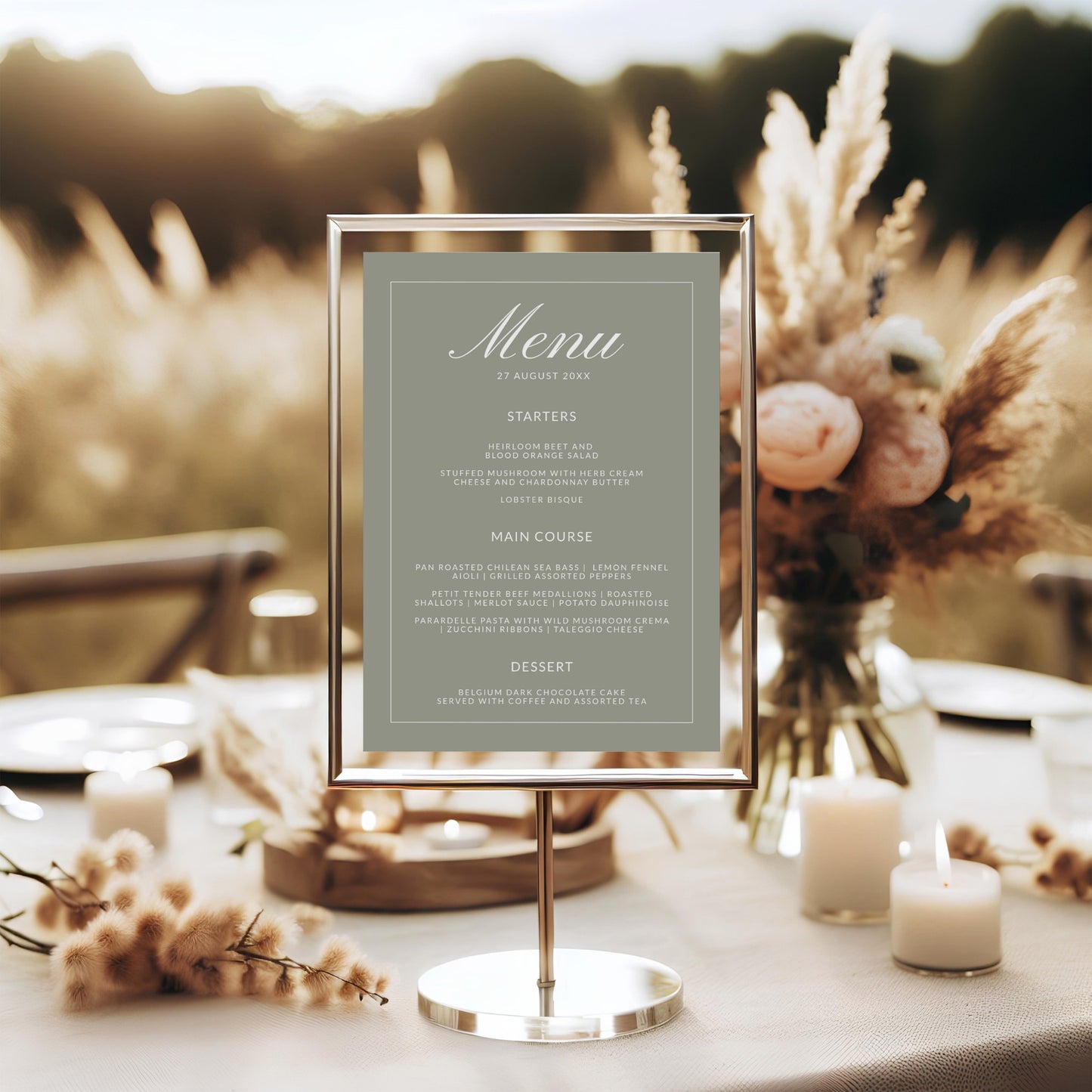 Soft Sage Menu Template