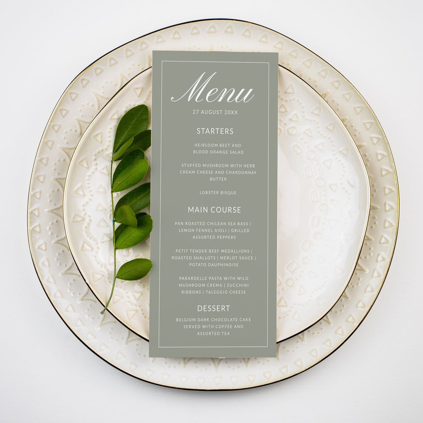 Soft Sage Menu Template